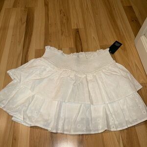 Wild Fable White Tiered Mini Skirt
